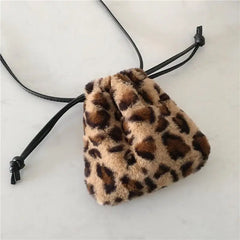 Retro Leopard Bag Women's Shoulder Messenger Mini Handbag Crossbody Bags