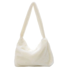 Animal Pattern Plush Shoulder Bag Mini Underarm Purse Crossbody Tote