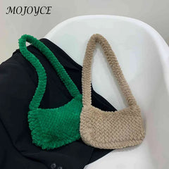 Solid Women Shoulder Handbag Casual Zipper Underarm Bag