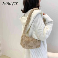 Solid Women Shoulder Handbag Casual Zipper Underarm Bag