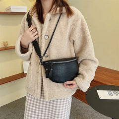 Pop Dad Belt Bag Girls Flesh Creative Fanny Pack Casual PU Bum Pouch Waist Bag