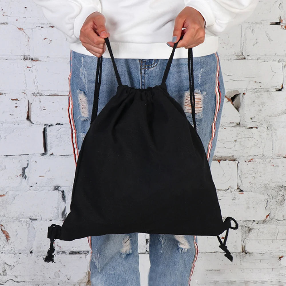 Portable Drawstring Backpack Girls Shoes Fitness Bags Women Travel Pouch