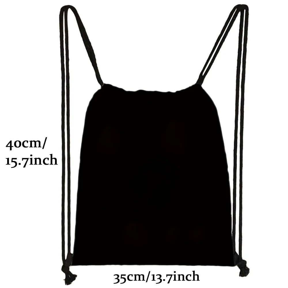 Portable Drawstring Backpack Girls Shoes Fitness Bags Women Travel Pouch