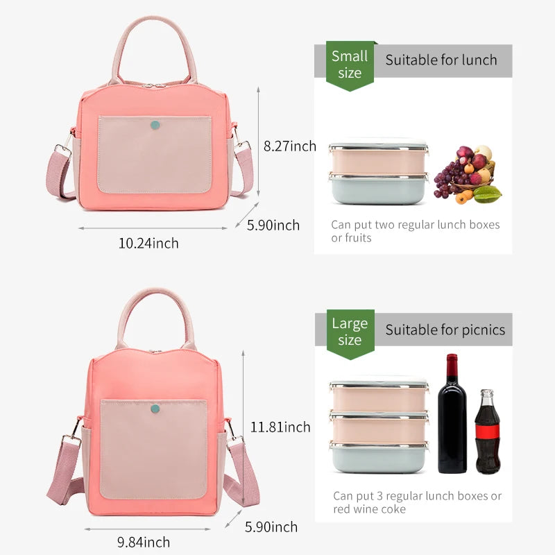 Insulated Lunch Bag Tote Cooler Bento Pouch