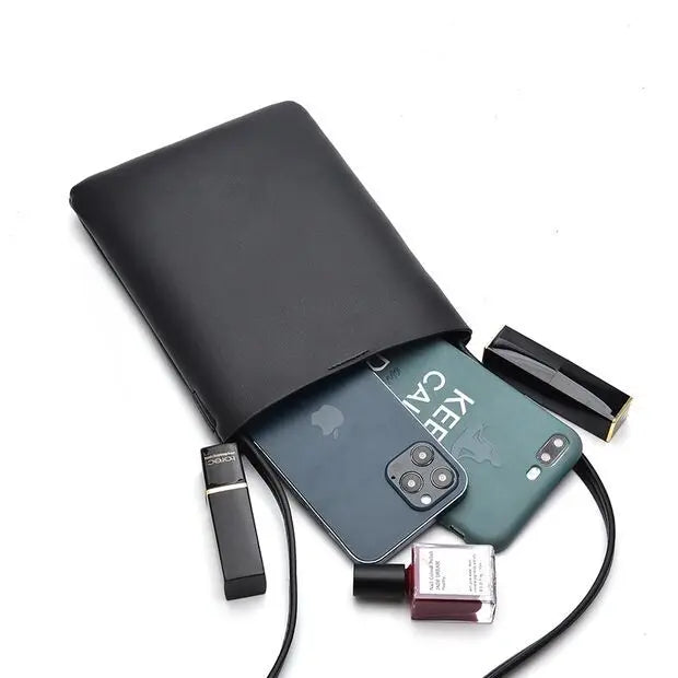 PU Leather Shoulder Bag Women Handbag Phone Pouch Classic Style