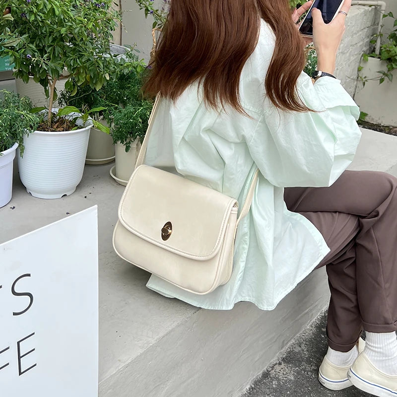 Small Square Bag Purse Solid Ladies Shoulder Bag