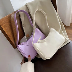 Retro Totes Bags for Women Solid Vintage Handbag Female Small Subaxillary Bags