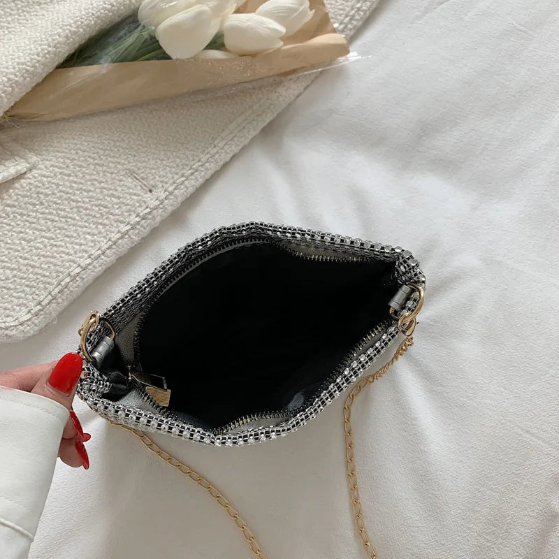 Small Rhinestone Crossbody Bag for Women - Diamond Purse Handbag