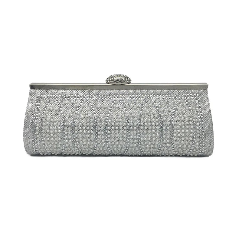 Rhinestone Crystal Clutch Evening Bag Vintage Handbag