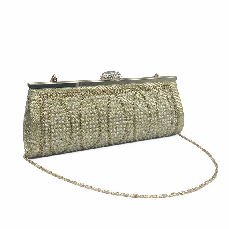 Rhinestone Crystal Clutch Evening Bag Vintage Handbag