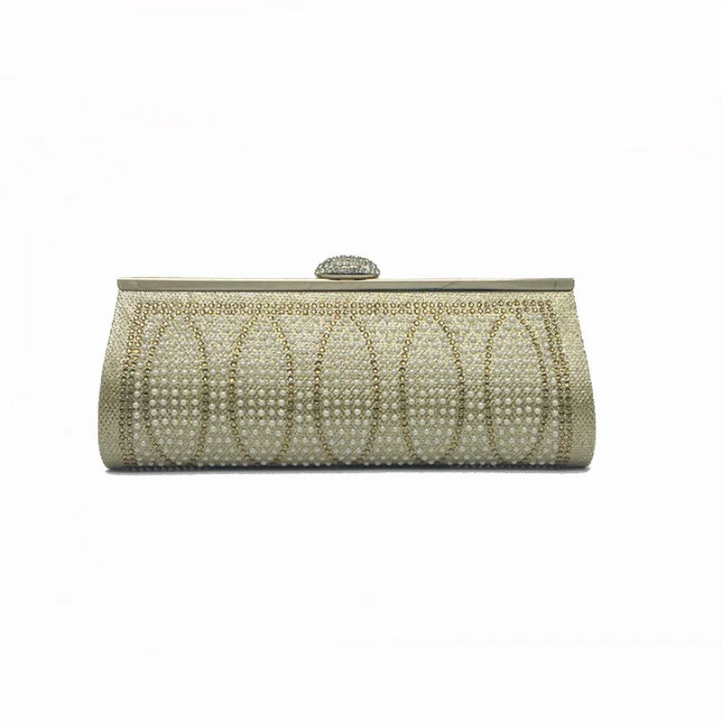 Rhinestone Crystal Clutch Evening Bag Vintage Handbag