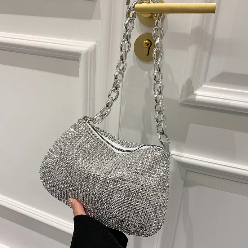 Crystal Evening Clutch Bag Rhinestones Wedding Purse