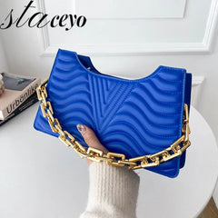 Rhombus Shoulder Bag PU Leather Handbag