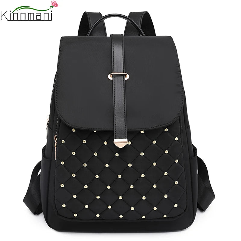 Women's Nylon Backpack Large Capacity Anti-Theft Backpack
