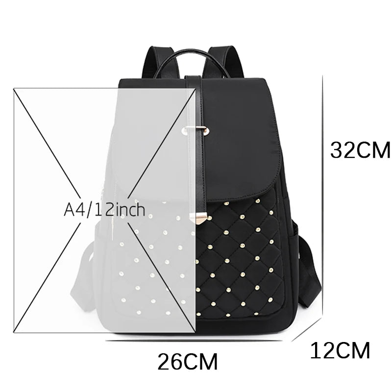 Women's Nylon Backpack Large Capacity Anti-Theft Backpack