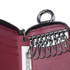 Rose Printing Key Case Leather Key Wallets Bag