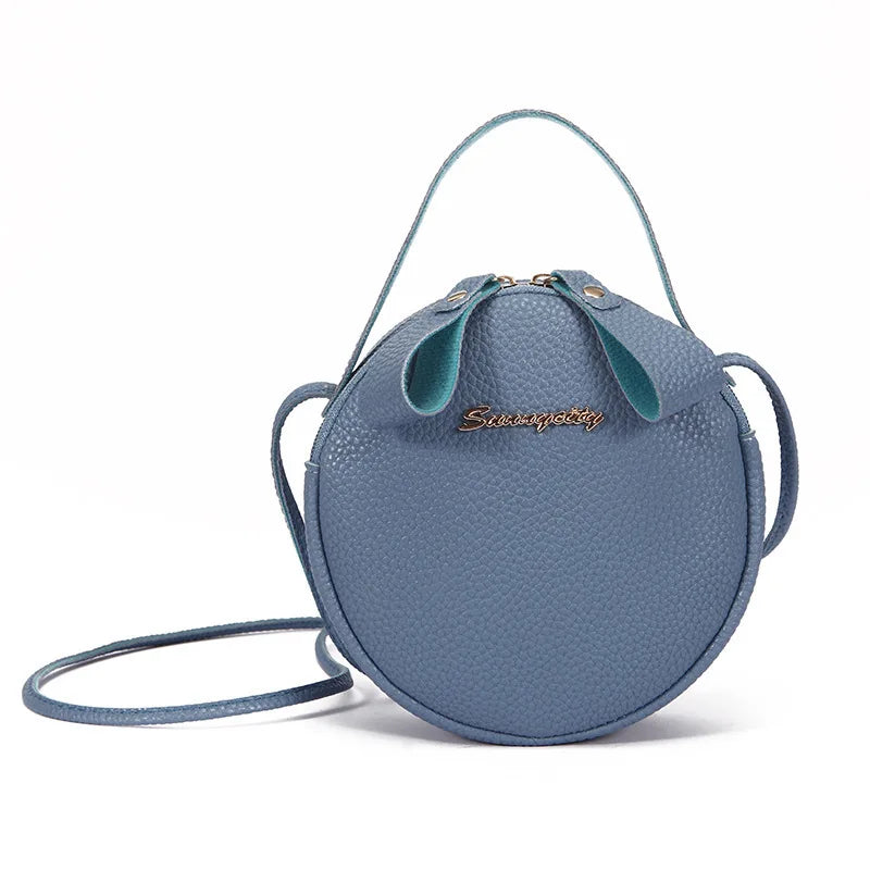 Round Handbags High PU Leather Women Crossbody Bags Small Fresh...