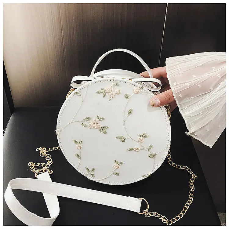 Round Handbags High PU Leather Women Crossbody Bags Small Fresh...
