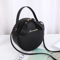Round Handbags High PU Leather Women Crossbody Bags Small Fresh...