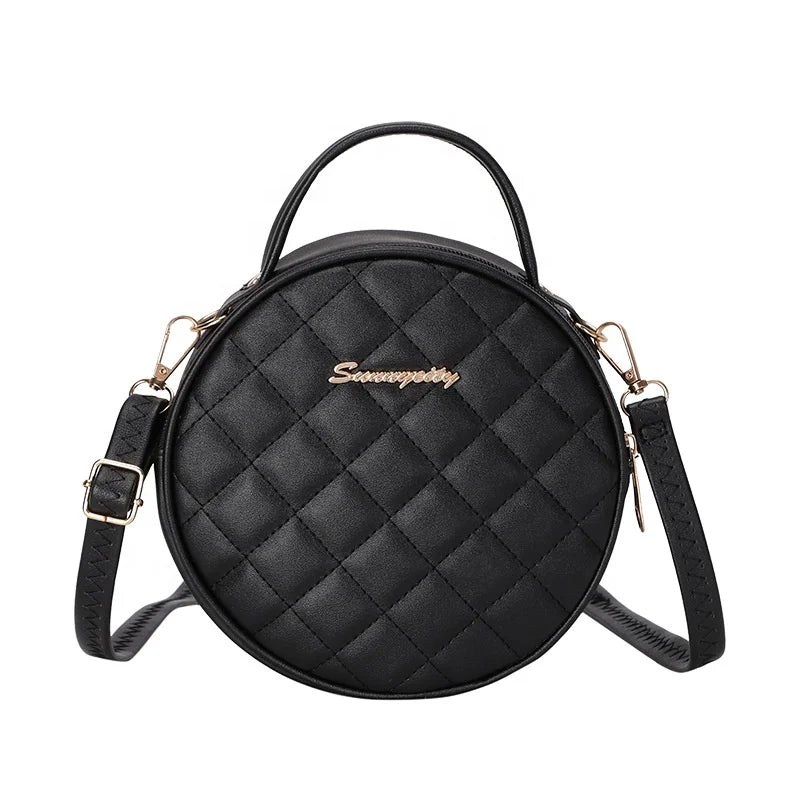 Mini Purses PU Leather Women Handbag Round Ladies Phone Bags