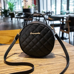 Mini Purses PU Leather Women Handbag Round Ladies Phone Bags