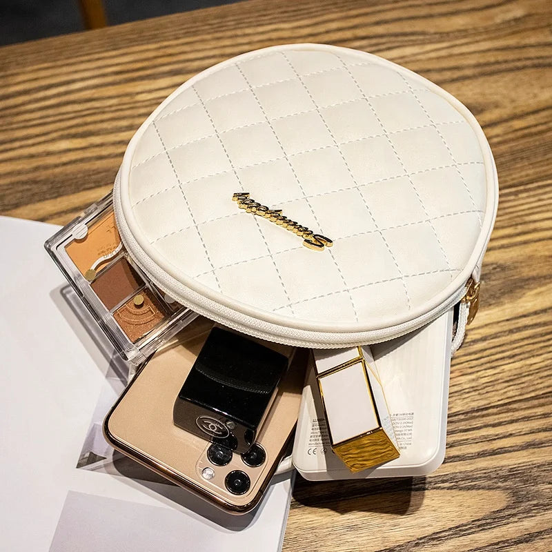 Mini Purses PU Leather Women Handbag Round Ladies Phone Bags