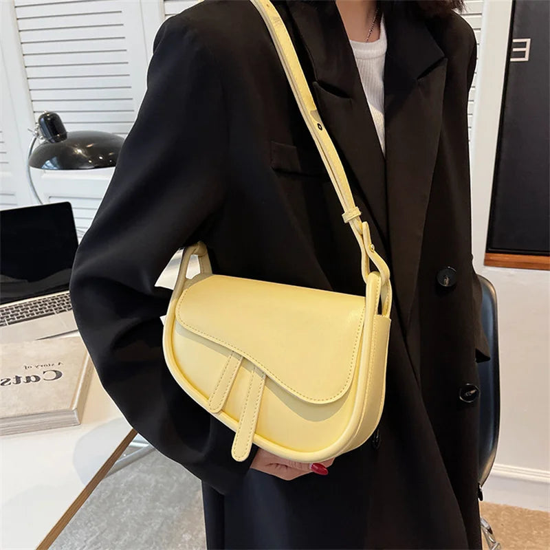 Small Shoulder Bag for Women High Solid PU Leather Crossbody Messenger