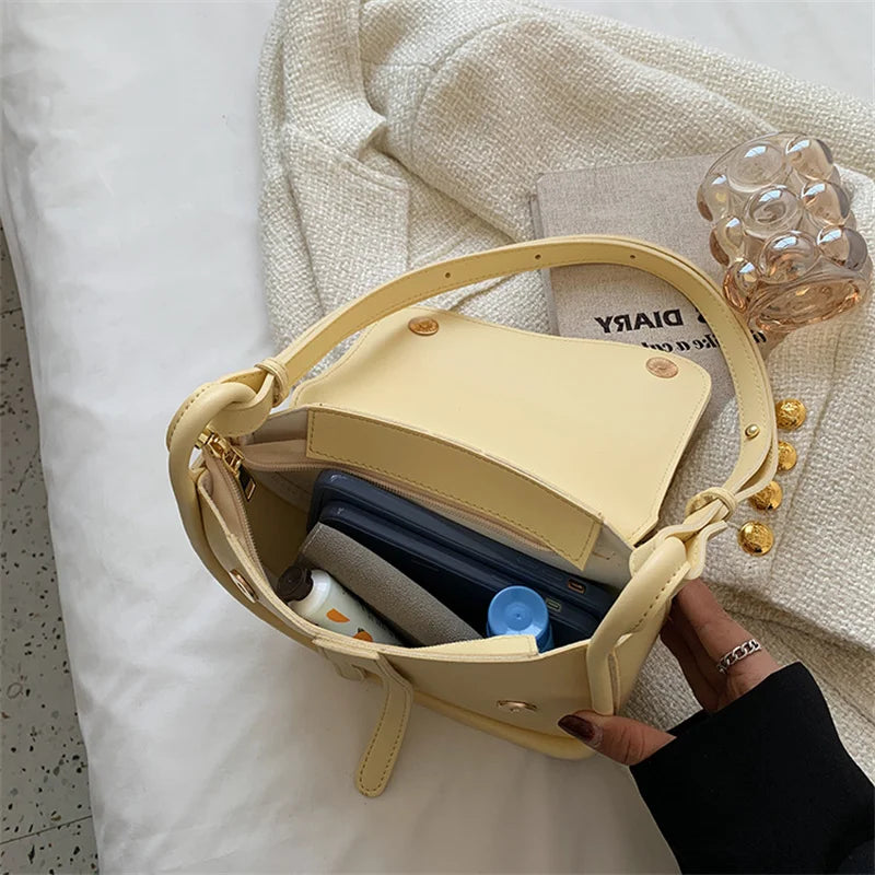 Small Shoulder Bag for Women High Solid PU Leather Crossbody Messenger
