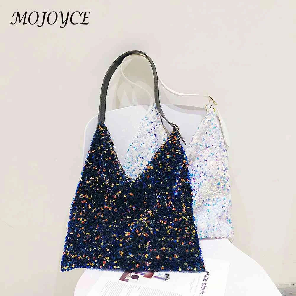 Sequin Handbag Women Large Capacity Casual Tote Clutches Shopping Bags
