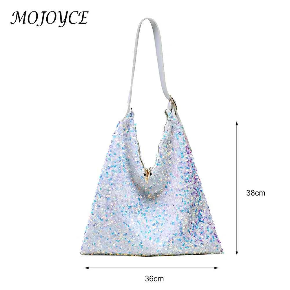 Sequin Handbag Women Large Capacity Casual Tote Clutches Shopping Bags