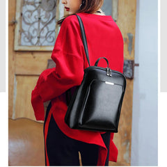 Sequined Leather Backpack Women Shoulder Bag Large Capacity Travel Bag
