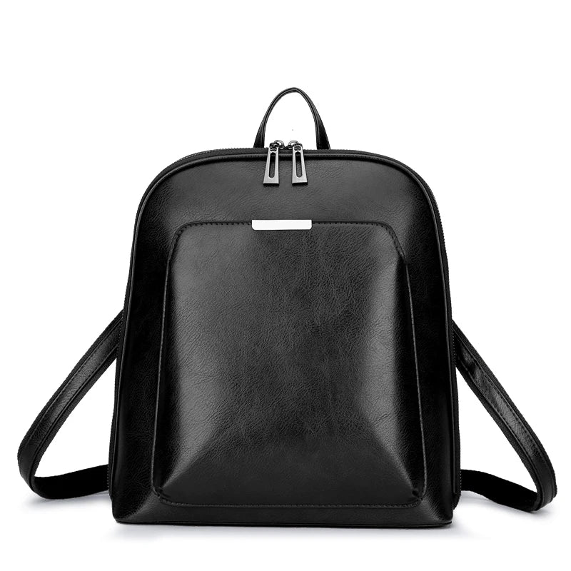 Sequined Leather Backpack Women Shoulder Bag Large Capacity Travel Bag