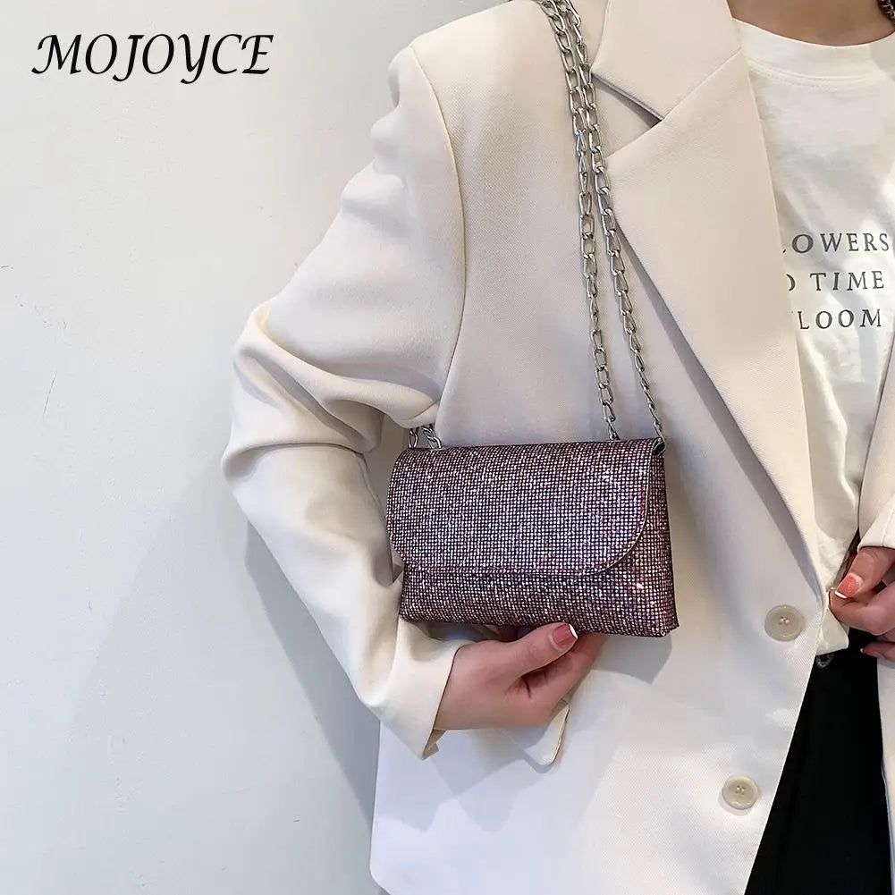 Sequins Glitters Leather Party Shoulder Bag