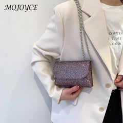Sequins Glitters Leather Party Shoulder Bag