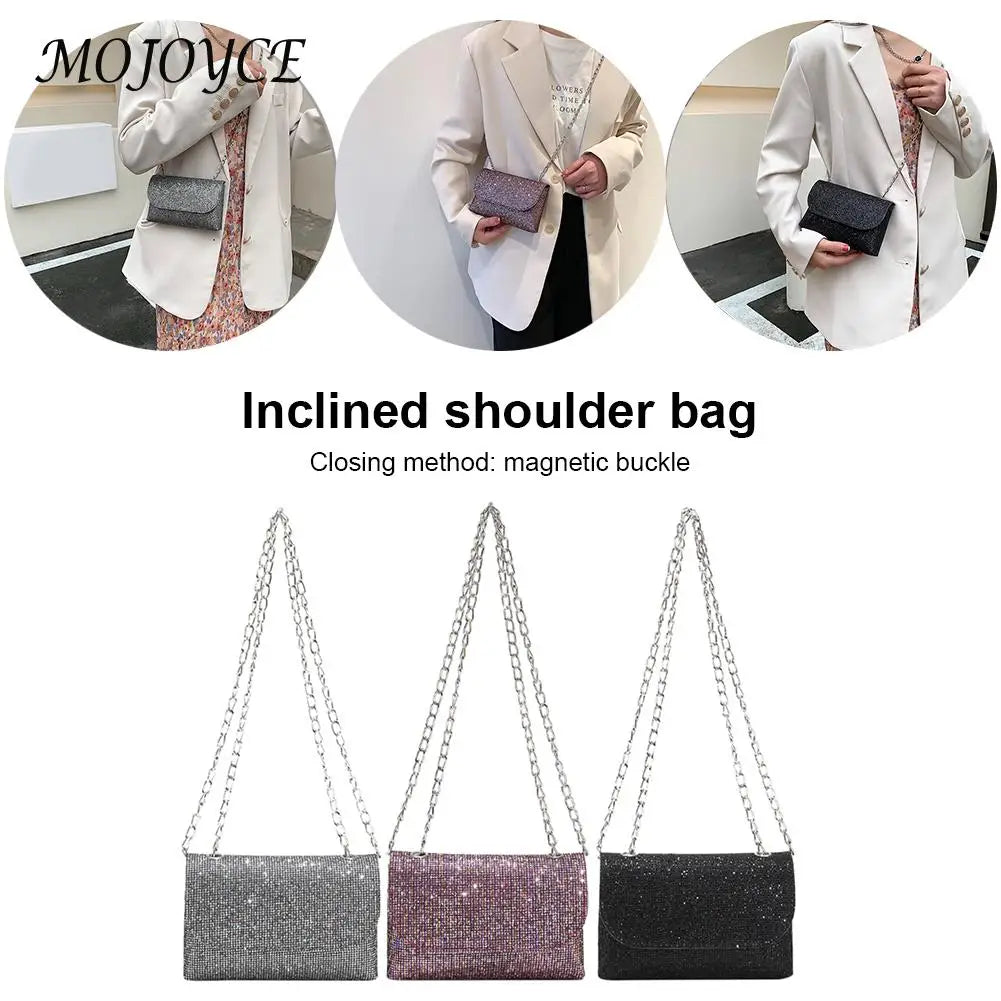 Sequins Glitters Leather Party Shoulder Bag