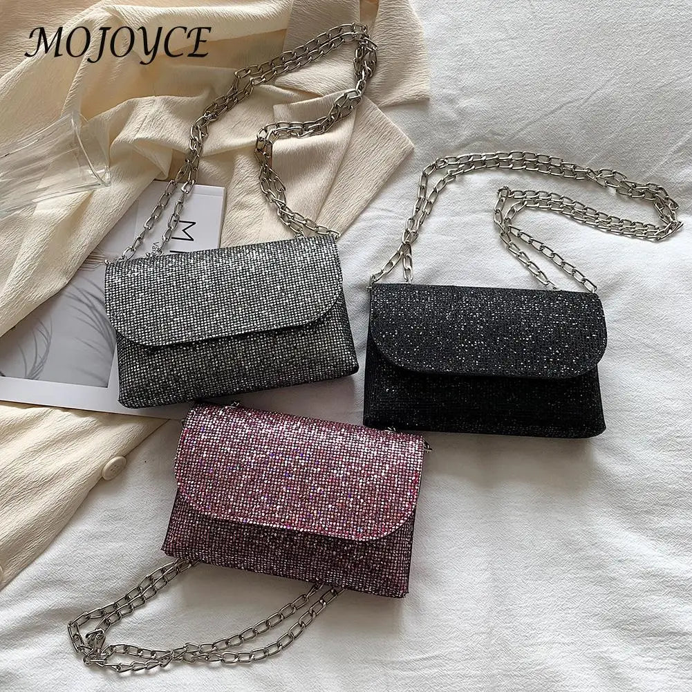 Sequins Glitters Leather Party Shoulder Bag