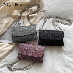 Sequins Glitters Leather Party Shoulder Bag