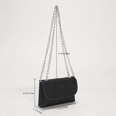 Sequins Glitters Leather Party Shoulder Bag