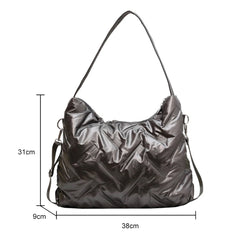 Shoulder Bag Cotton Padded Crossbody Handbags Quilted Satchels for Ladies