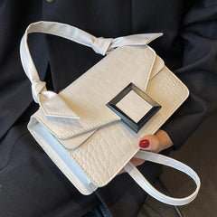 PU Leather Shoulder Bag Top-handle Knot Handle Women