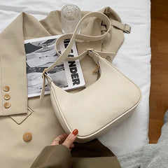 Casual Crossbody Bag Women PU Leather Handbag Solid