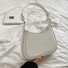 Casual Crossbody Bag for Women Patent Leather Solid Handbag