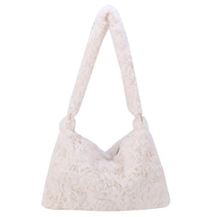 Retro Warm Autumn Winter Shoulder Bag Plush Lady Handbag