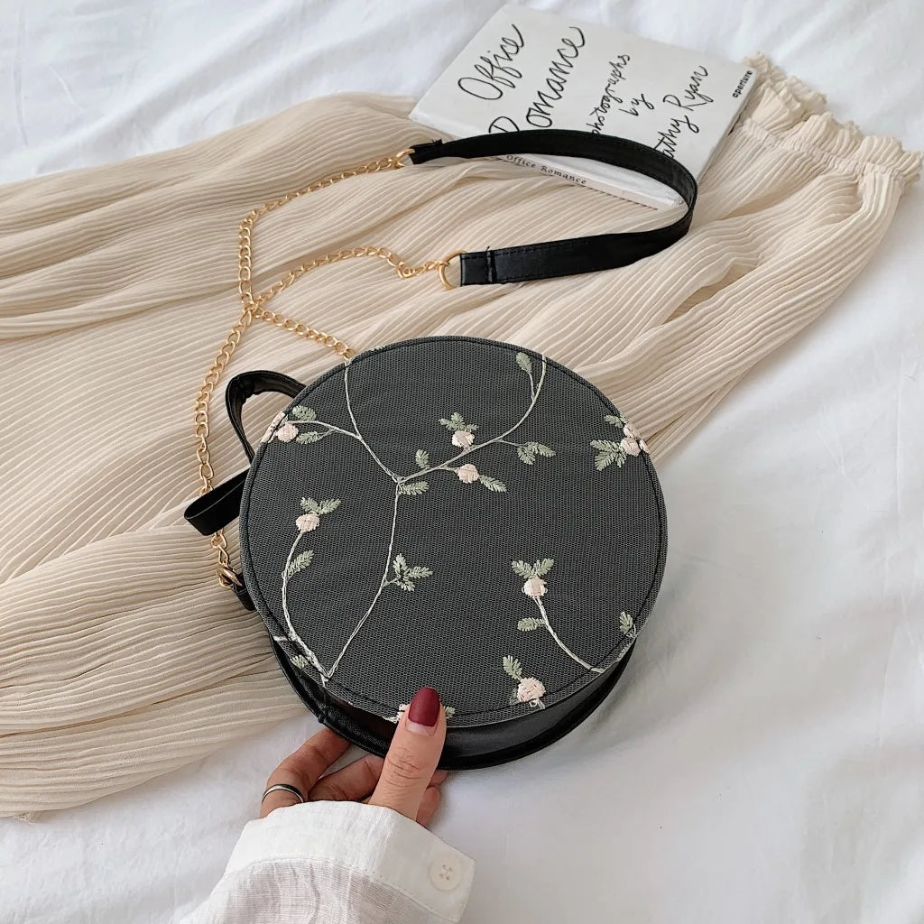 Women's Lace Embroidery Crossbody Bag Purse Small Handbag