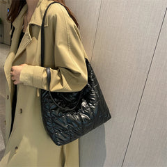 Large-capacity Cotton Padded Shoulder Handbag