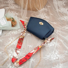 Small Square Chain Crossbody Bag Solid Color Shoulder Messenger Bag