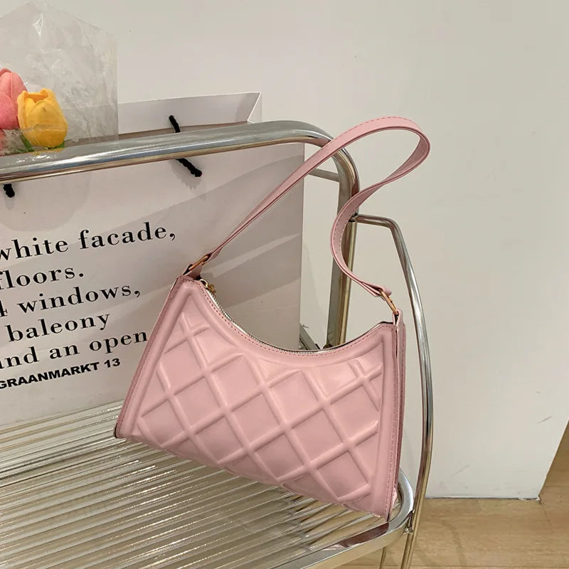 Rhombus Indentation Totes Bag Women's Autumn Winter Handbag