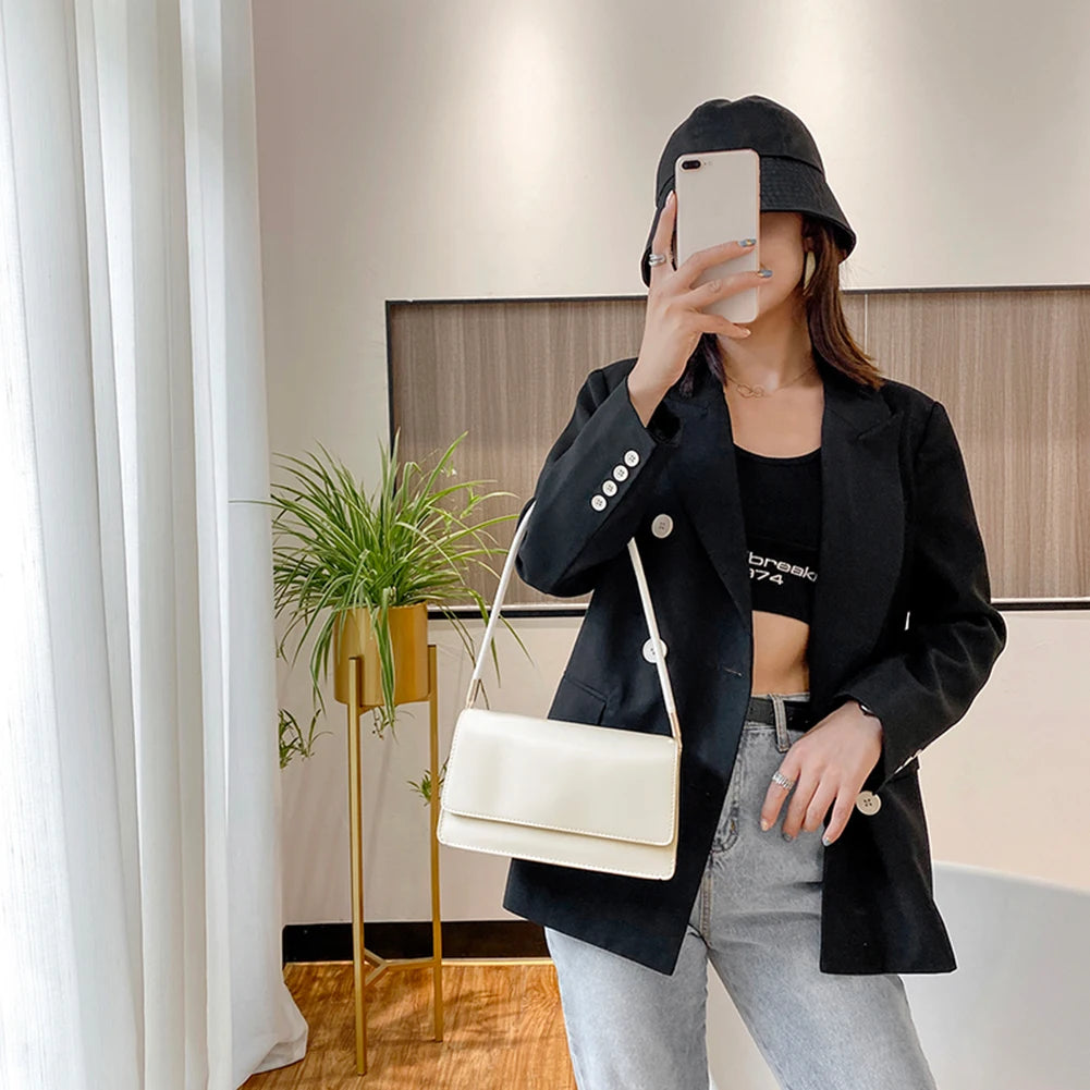 Stylish PU Leather Women's Flap Shoulder Bag