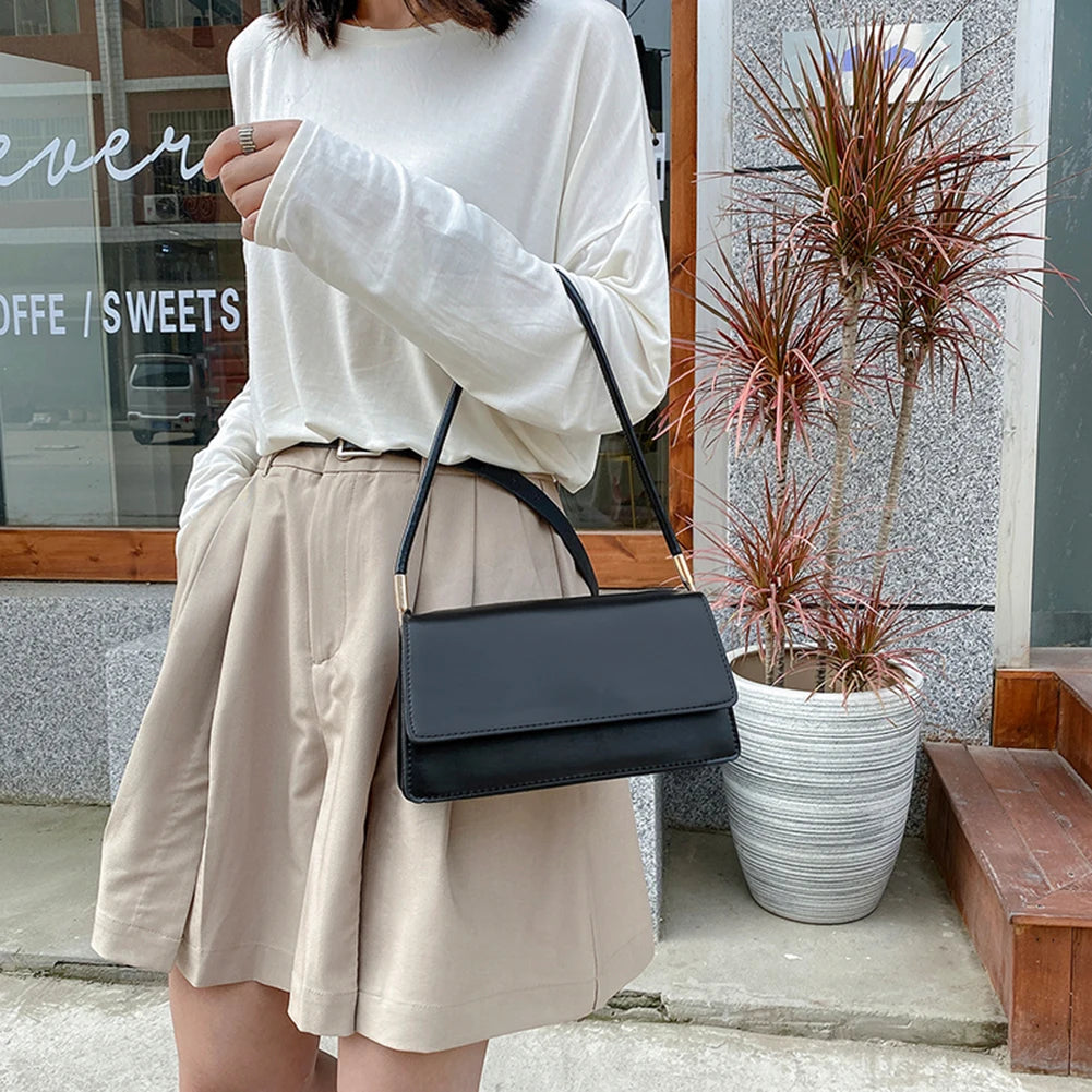 Stylish PU Leather Women's Flap Shoulder Bag