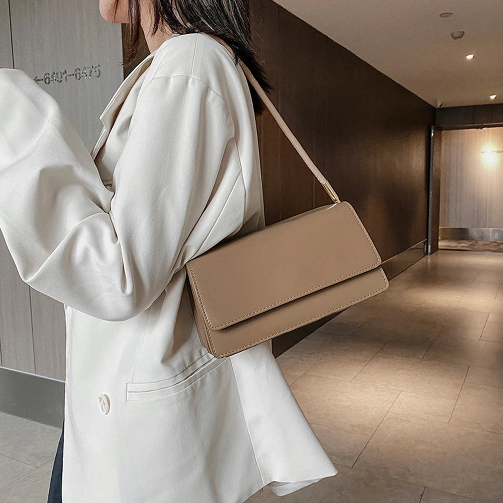 Stylish PU Leather Women's Flap Shoulder Bag